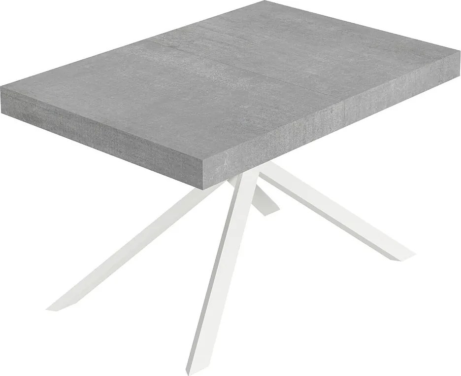 Stół rozkładany Niket 130/234x90 cm nogi betonowe białe