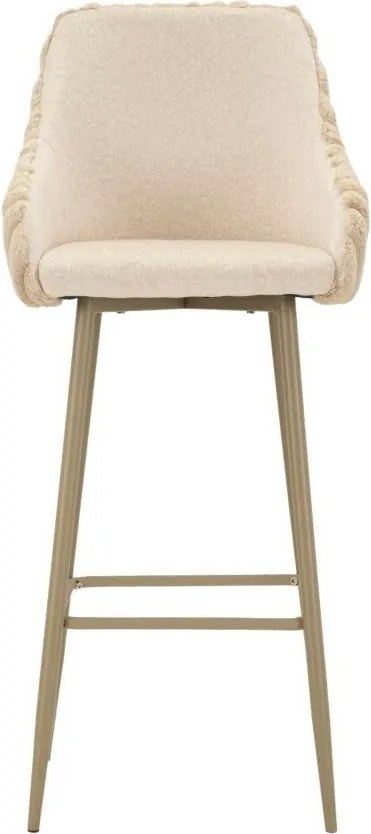 Kremowe tapicerowane hokery zestaw z podłokietnikami 2 szt. (wysokość siedziska 78 cm) Alaska – Mauro Ferretti