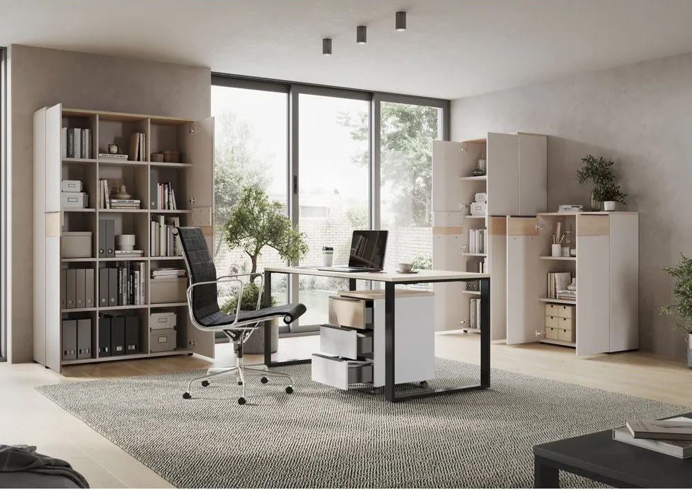 Biurko w dekorze dębu 80x160 cm Oviedo – Germania