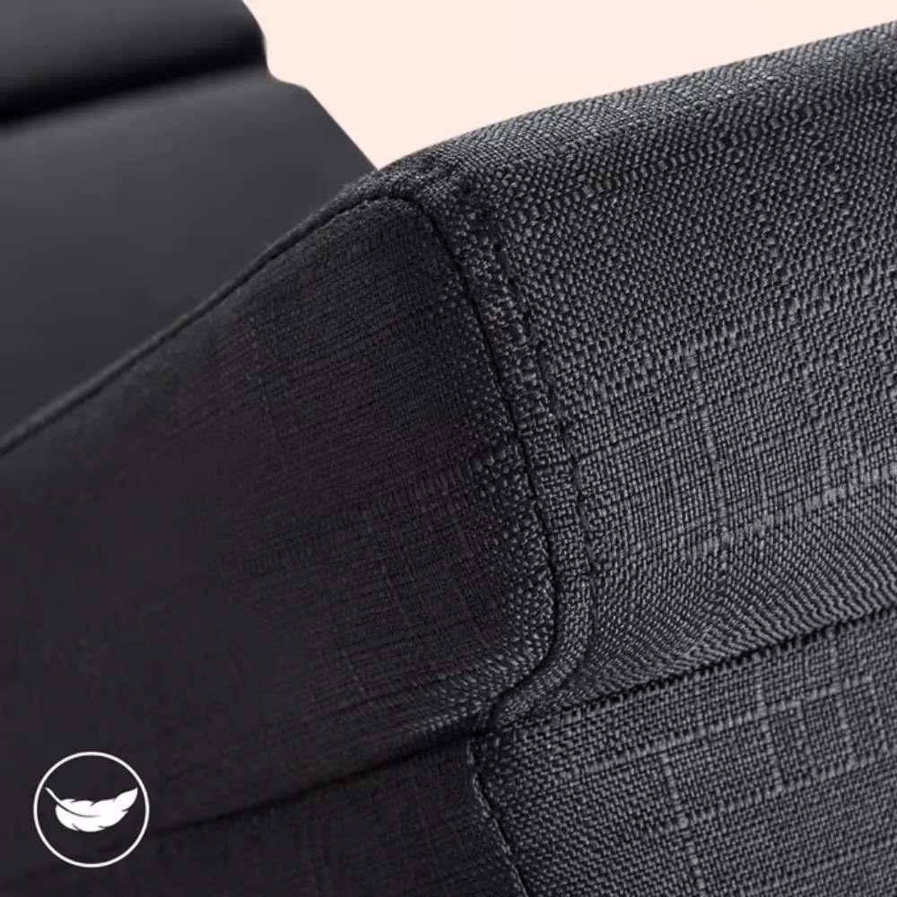 Leżanka LONDON z funkcją masażu i podgrzewania, 186x55x89 cm, antracytowa Casaria