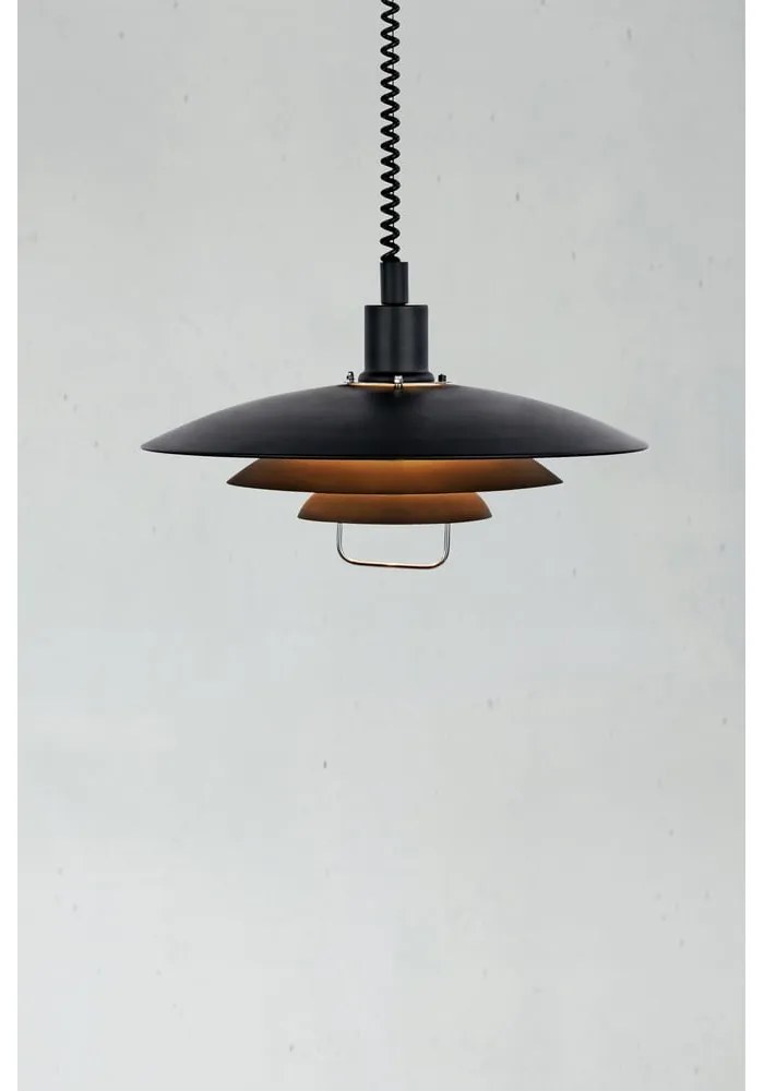 Czarna lampa wisząca Markslöjd Kikrenes, ø 48 cm