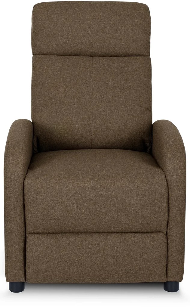 Fotel Rozkładany Wypoczynkowy z Podnóżkiem DANNY Brązowy Nowoczesny