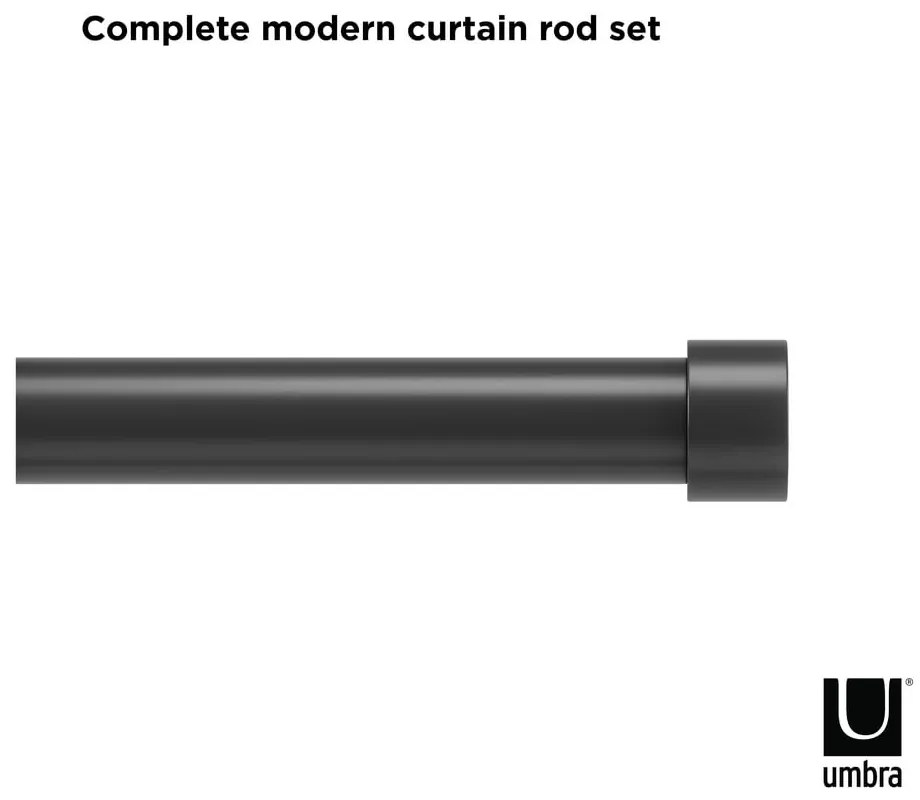 Stalowy regulowany karnisz 168 - 305 cm Cappa – Umbra