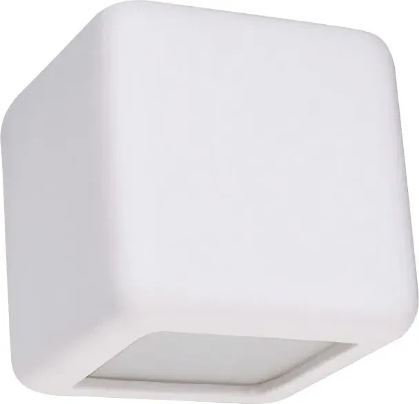 Biały kwadratowy kinkiet ceramiczny A9-P37