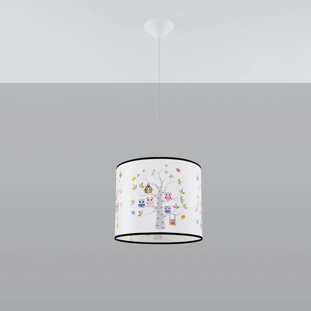 Lampa wisząca SOWY 40 biała SOLLUX  LIGHTING