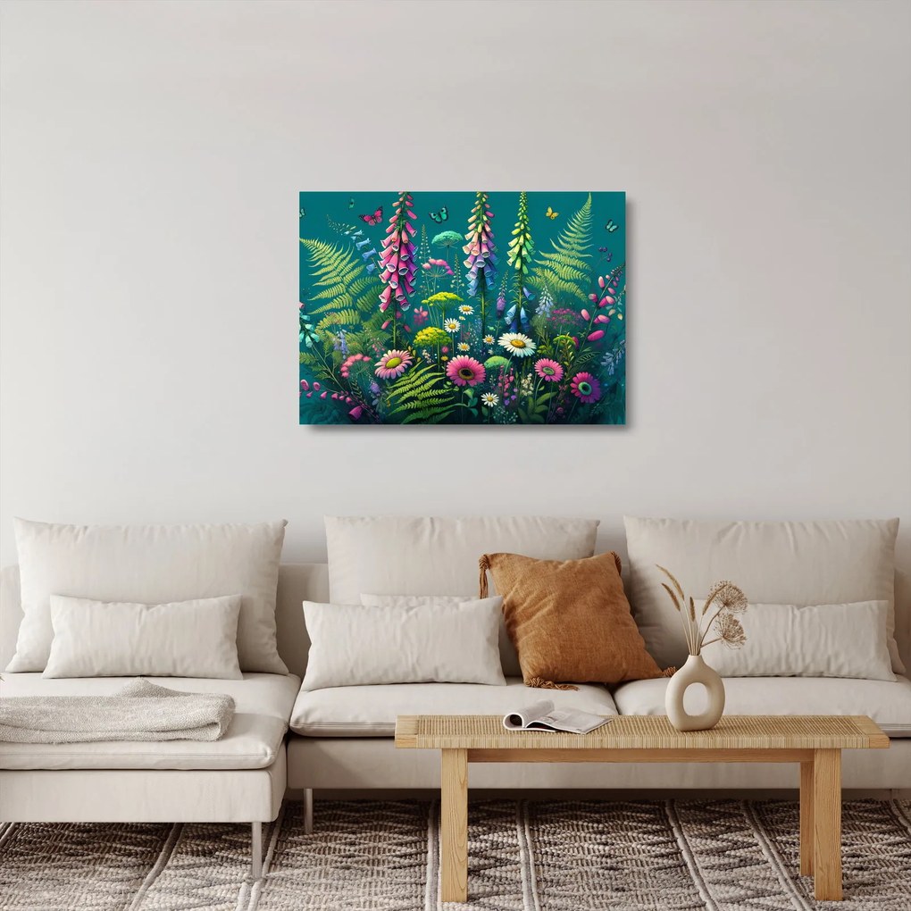 Obraz na szkle - Kwiaty łąkowe (70x50 cm)