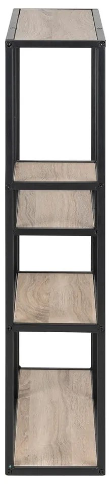 Czarno-naturalny regał ścienny w dekorze dębu 75x91 cm Seaford – Actona