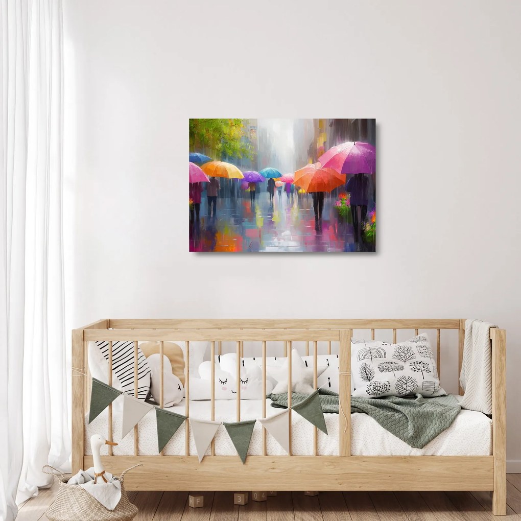 Obraz na szkle - Deszczowy dzień (70x50 cm)