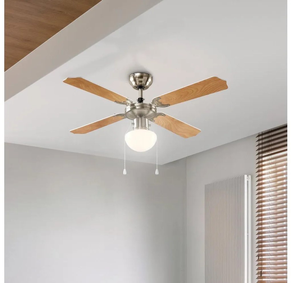 Eglo 56035 - Wentylator sufitowy LED 1x E27/4,9 W/230 V Ø 106,6 cm