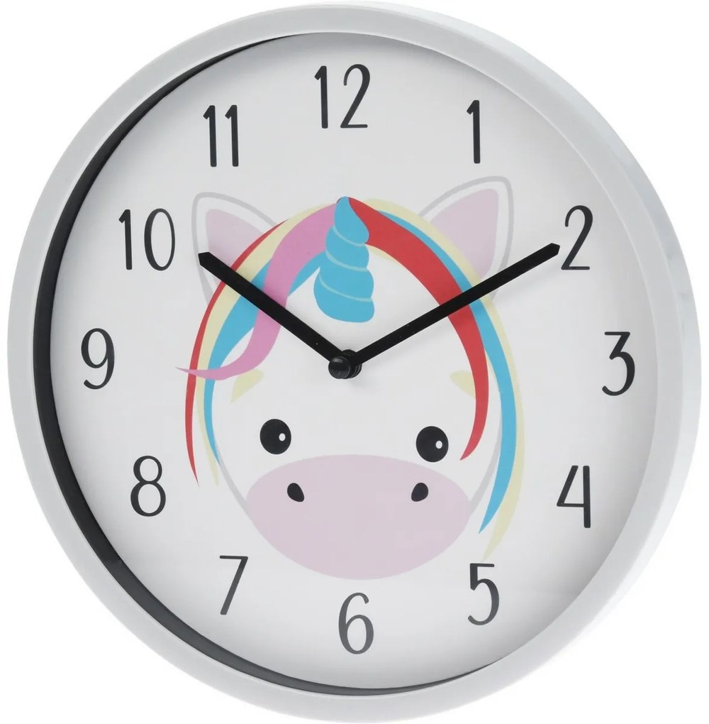 Zegar ścienny dla dzieci Jednorożec, 22 cm