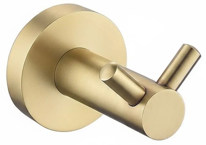 Wieszak łazienkowy Dwuramienny 5605 Leo Złoty Szczotkowany