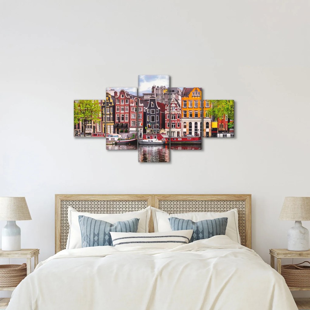 Obraz - Amsterdam, domy tańca (125x70 cm)