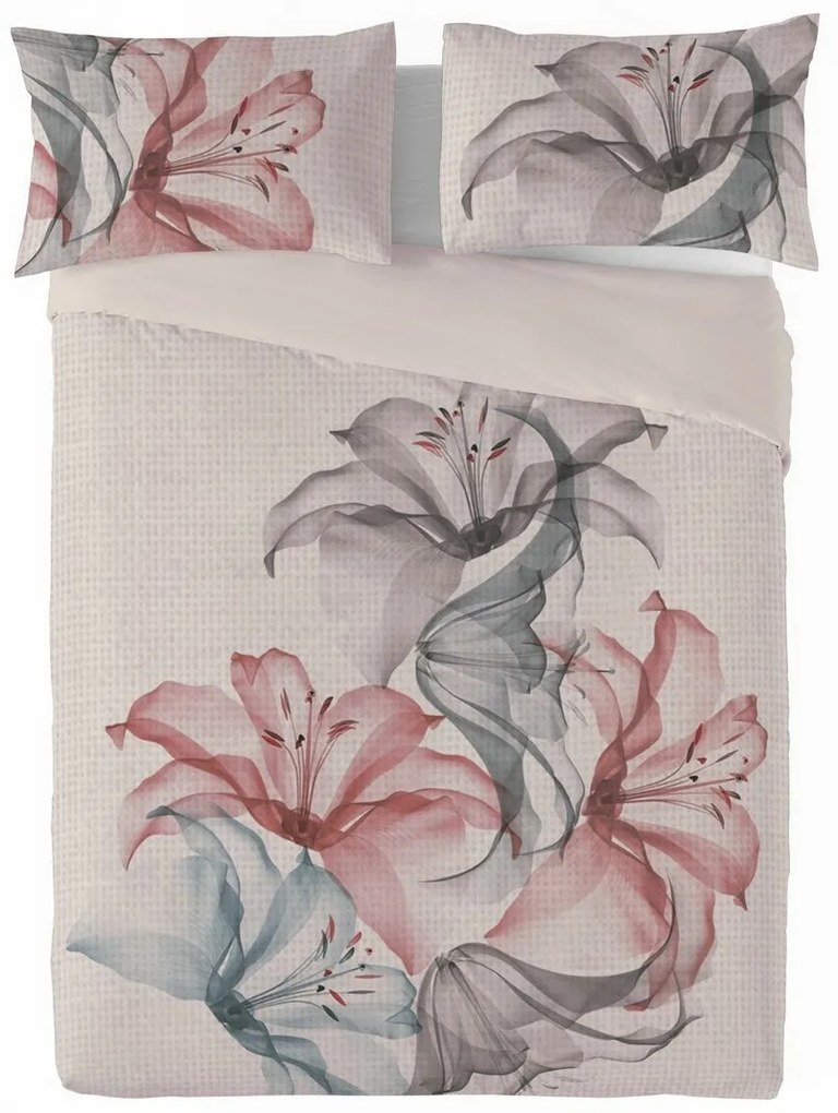Pościel z mieszanki bawełny i lnu Lilie, 160 x 200 cm, 2 szt. 70 x 80 cm
