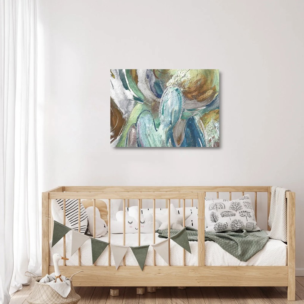 Obraz na szkle - Abstrakcyjny obraz postaci (70x50 cm)
