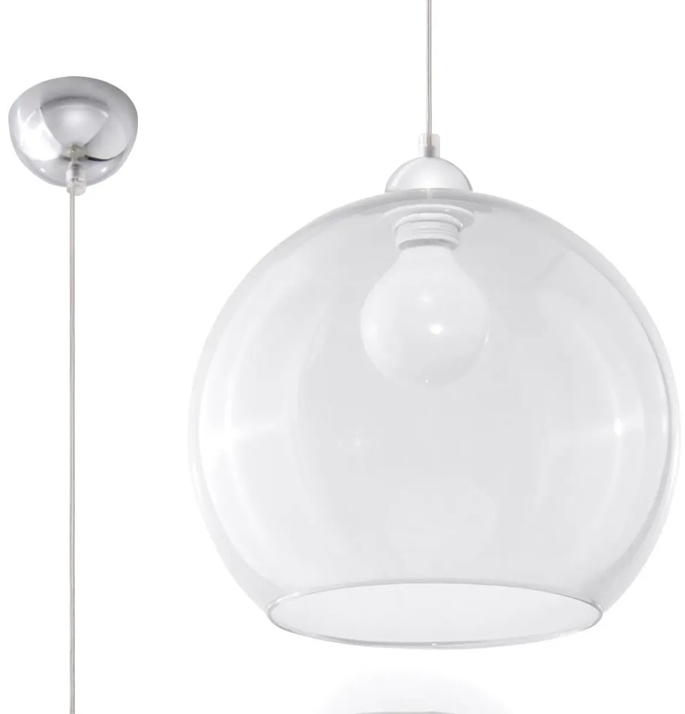 Lampa wisząca BALL transparentna SOLLUX  LIGHTING