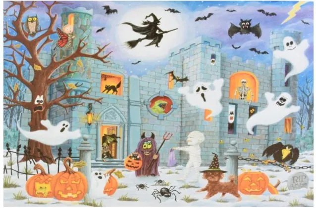 Obraz na ścianę "Przeklęty zamek", 9 LED, 60 x 40 cm