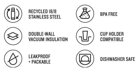 Czarna butelka termiczna ze stali nierdzewnej 600 ml All Day Slim Bottle Black – Stanley