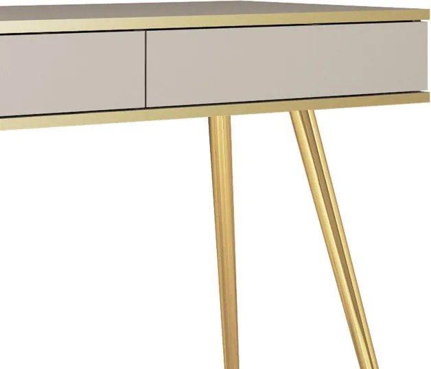 ORIANA Toaletka T 102 beżowa | nogi złote