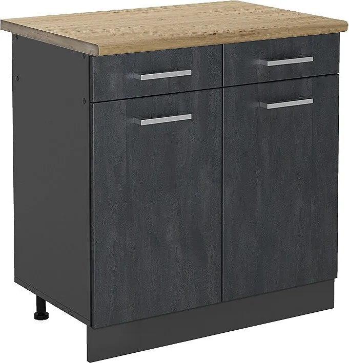 Szafka dolna do kuchni czarny beton 80x60x81.6 r-line