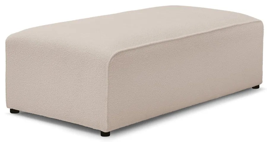 Beżowy podnóżek modułowy z materiału bouclé Megeve – Bobochic Paris
