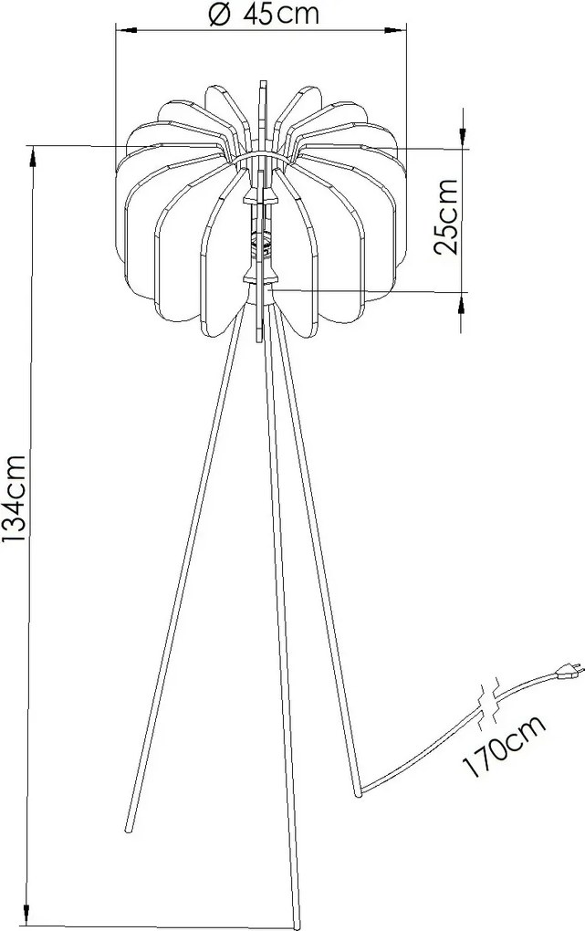 Beżowa lampa stojąca z abażurem Z7-P95