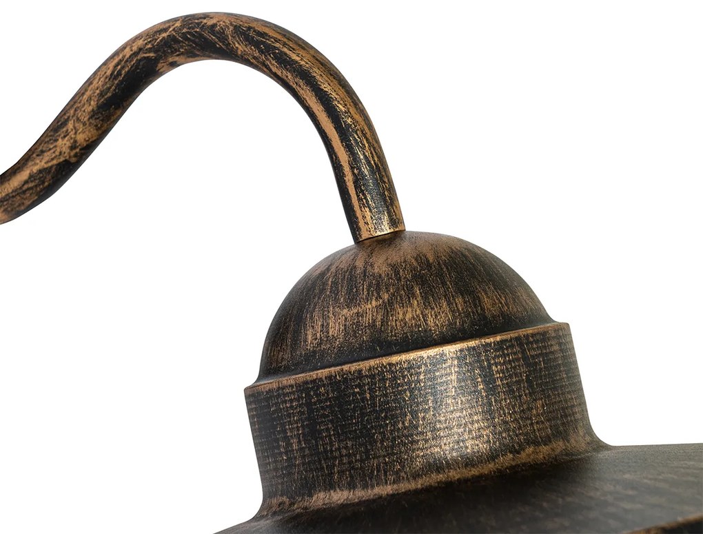 Zewnetrzna Rustykalna lampa ścienna zewnętrzna antyczne złoto IP44 - KansasWiejski/ Rustykalny / Vintage Oswietlenie zewnetrzne