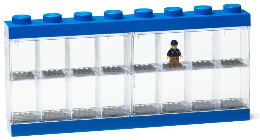 Niebieski pojemnik kolekcjonerski na 16 mini figurek LEGO®