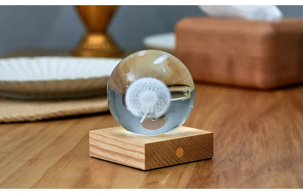 Ciemnobrązowa dekoracja świetlna na USB Amber – Gingko