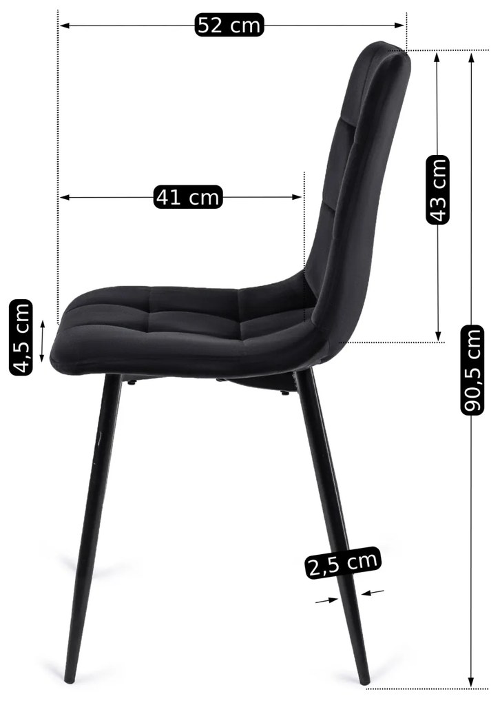 Zestaw Stół Okrągły LINO 100 cm Orzech/Czarny i 4 Krzesła Tapicerowane do Salonu PERU Czarne Welurowe Nowoczesne Loft