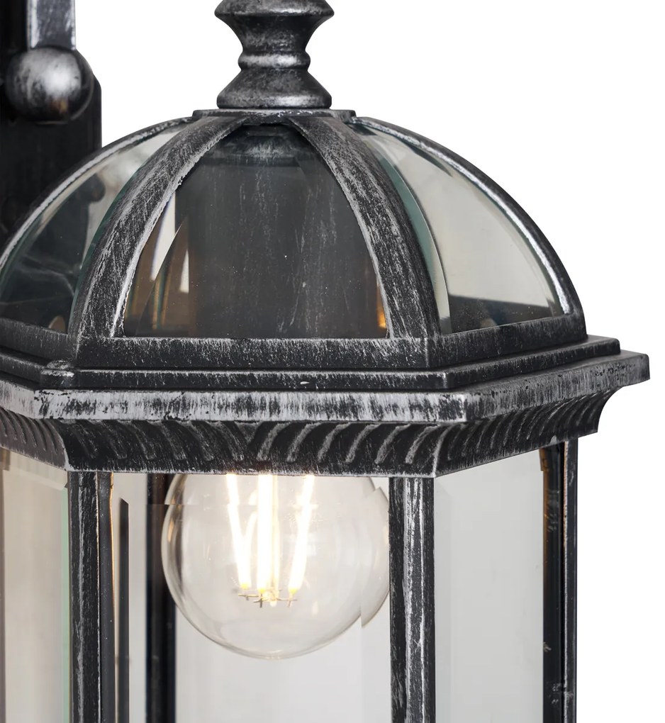 Zewnetrzna Klasyczna zewnętrzna lampa ścienna antyczne srebro IP44 - Glasgow klasyczny/Antyczny Oswietlenie zewnetrzne