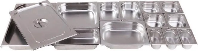 Pojemnik gastronomiczny ze stali nierdzewnej GN 1/3, 325 x 176 x 150 mm