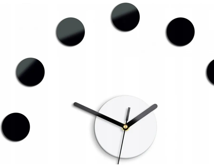 Zegar na ścianę nowoczesny naklejany ozdobne elementy cichy mechanizm loft