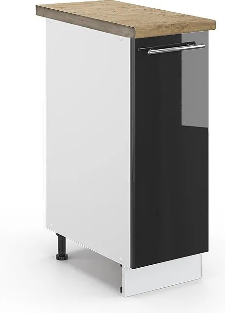 Szafka apteczna antracyt wysoki połysk 30x60x82 fame-line