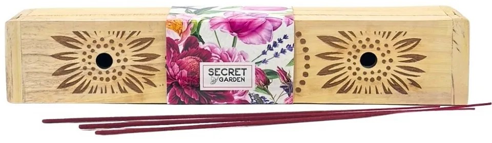 Arome Secret garden drewniane pudełko zkadzidełkami Soothing Oasis, 10 sztuk