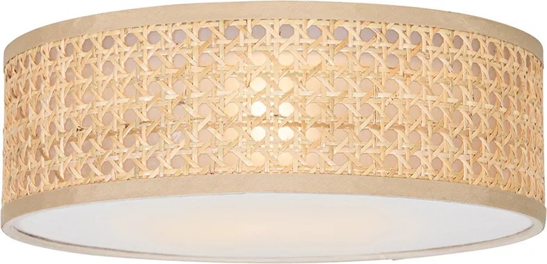 Orientalna lampa sufitowa z rattanu 30 cm - Tromma