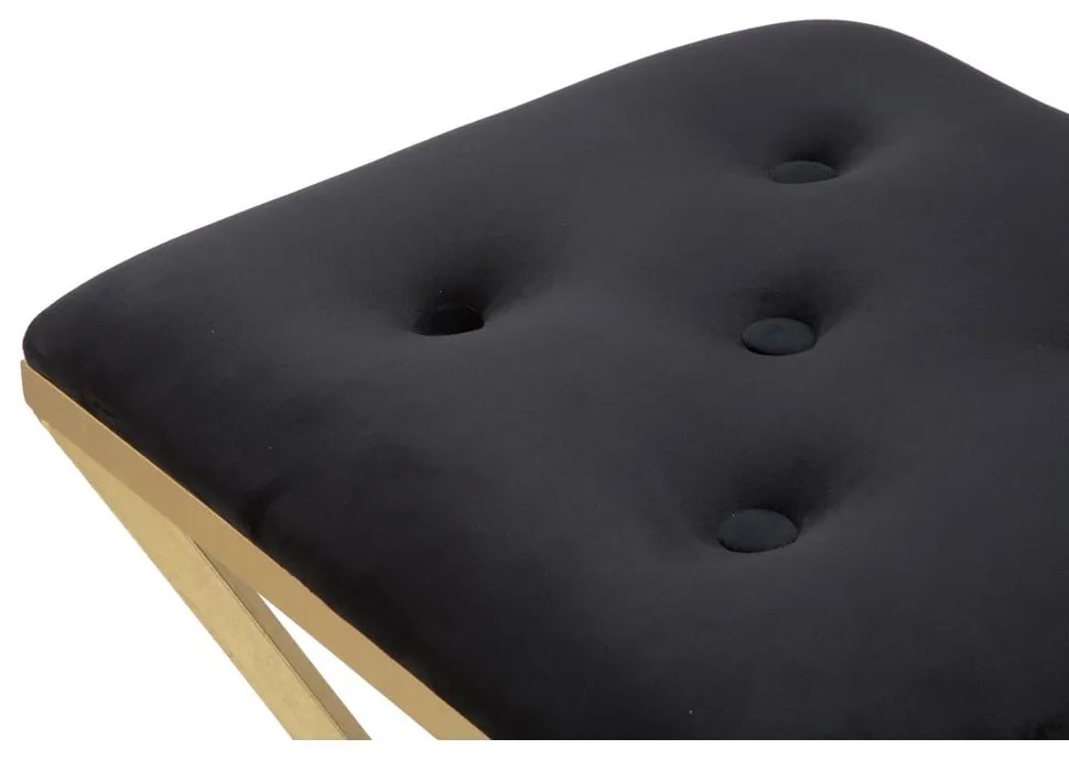 Czarny/w kolorze złota tapicerowany hoker (wysokość siedziska 75 cm) Piramid – Mauro Ferretti