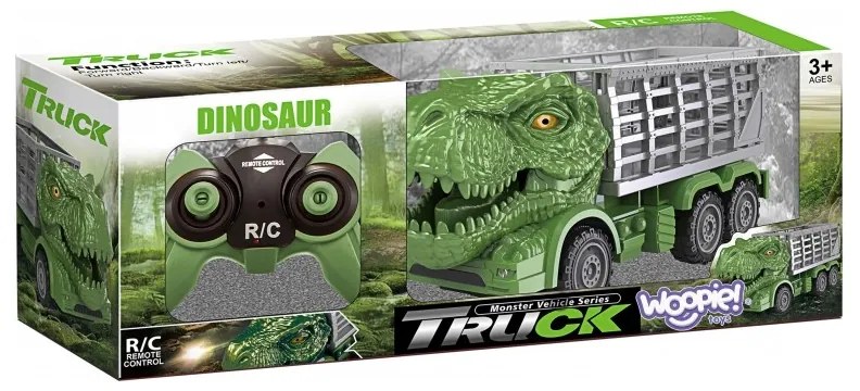 Woopie samochód zdalnie sterowany rc dinozaur zielony + figurka
