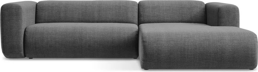 Szary narożnik (prawostronny/z szezlongiem) Ekahi – Makamii