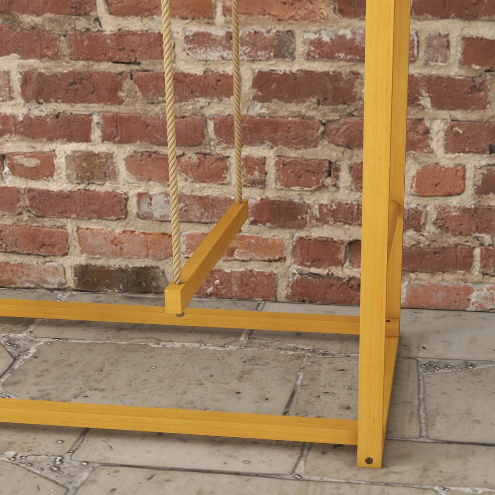 PawHut Plac zabaw dla kur z huśtawkami i drabinką, dla 3-4 kur, Drewniany kurnik zabawowy