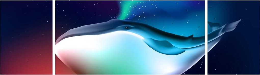 Obraz - Kosmiczny wieloryb (170x50 cm)