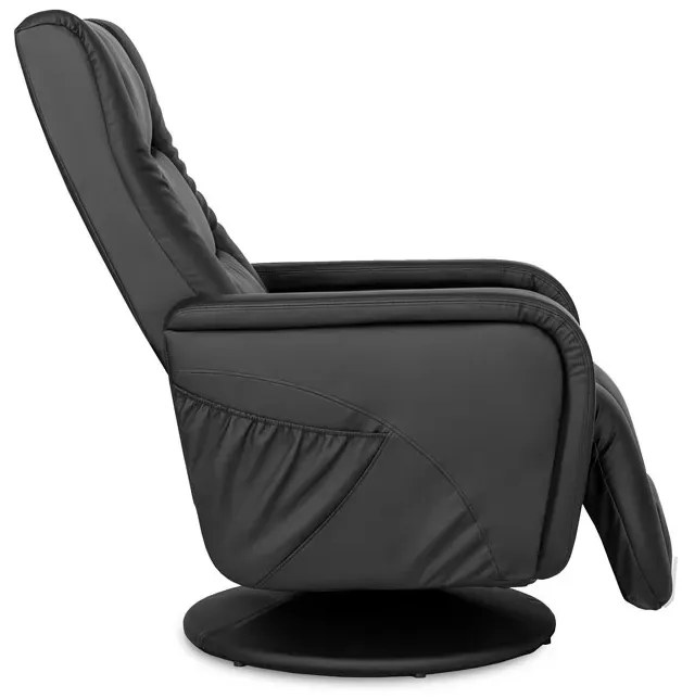 Czarny elegancki fotel masujący obrotowy - Rara 4X