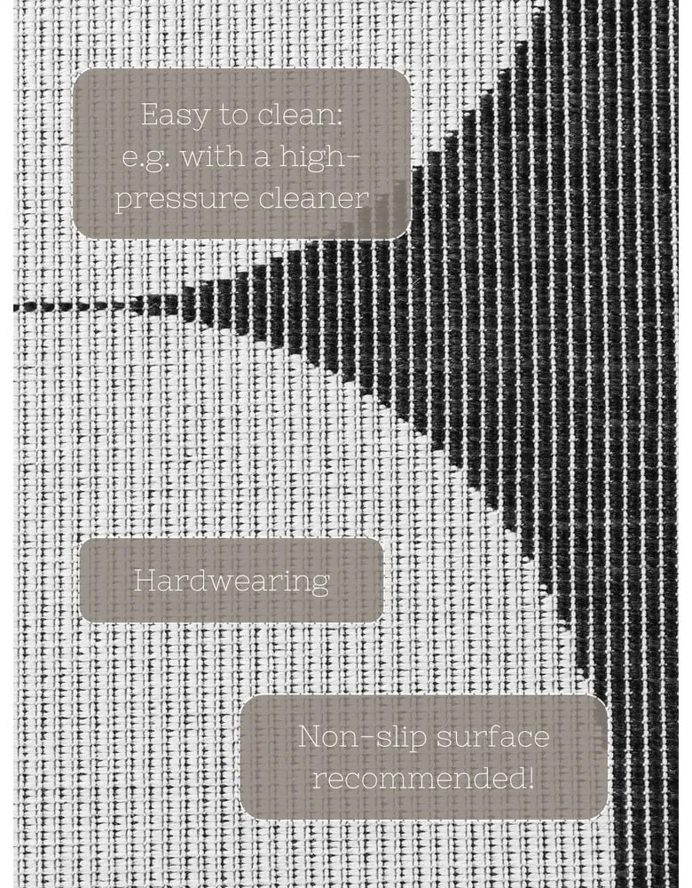 Czarno-biały chodnik odpowiedni na zewnątrz 80x250 cm Duet Bowen – NORTHRUGS
