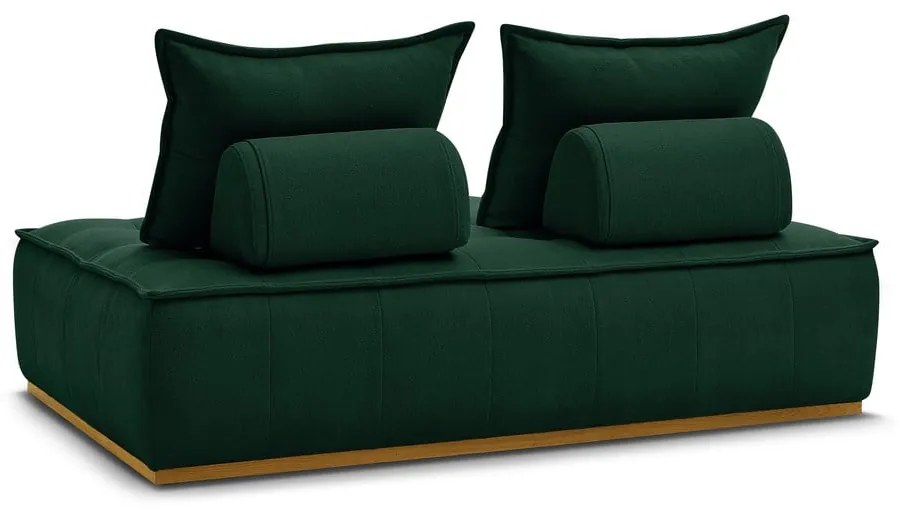 Ciemnozielona sofa z tkaniny szenilowej 175 cm Elisa – Bobochic Paris