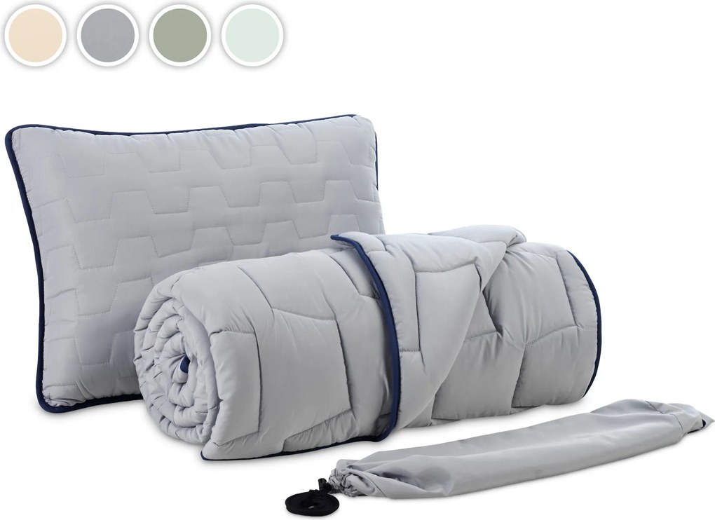 Poduszka i kołdra Adaptivego z termoregulacją 140x200 cm kremowy