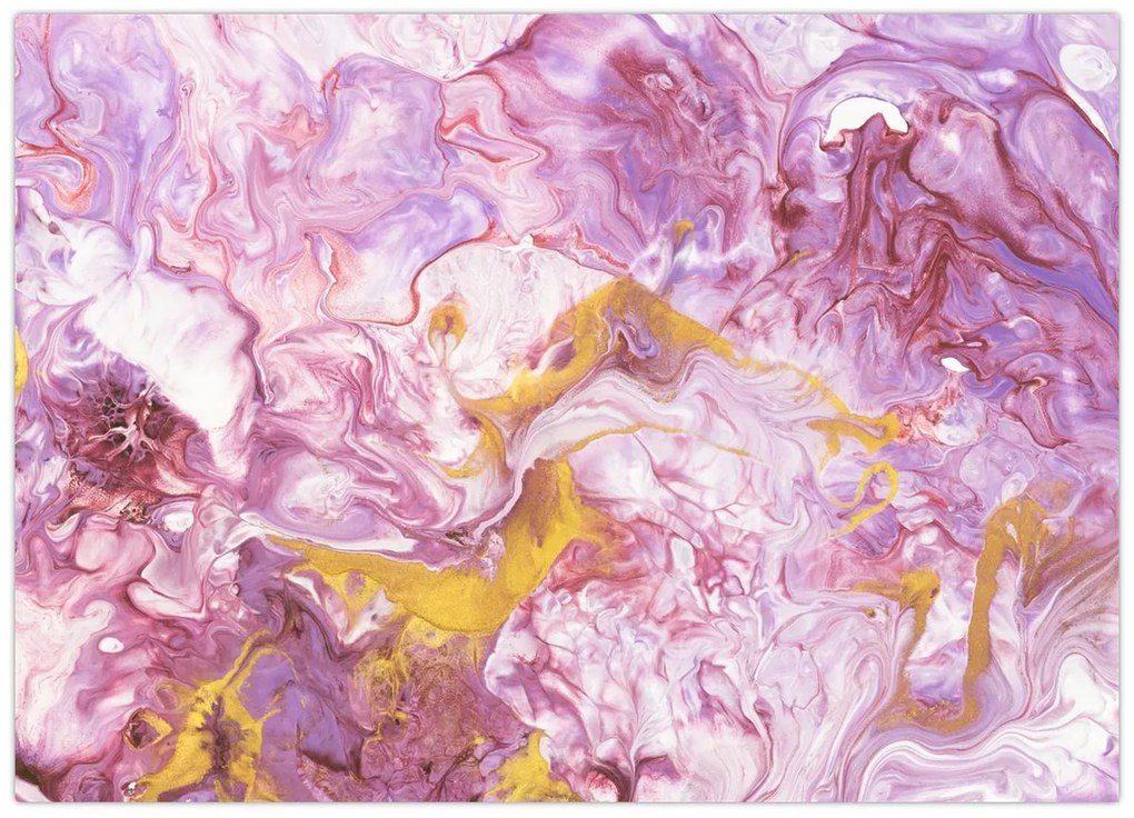 Obraz - Różwa abstrakcja (70x50 cm)