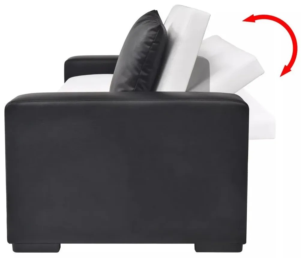 Biała kanapa tapicerowana, rozkładana – Optero