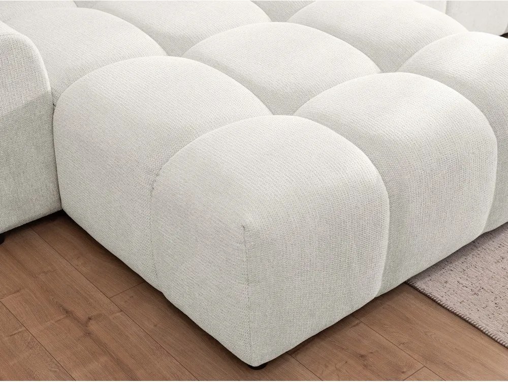 Biały narożnik (lewostronny/z szezlongiem) Albane – Ropez