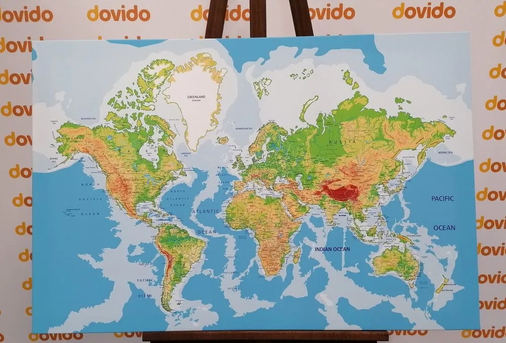 Obraz na korku klasyczna mapa świata