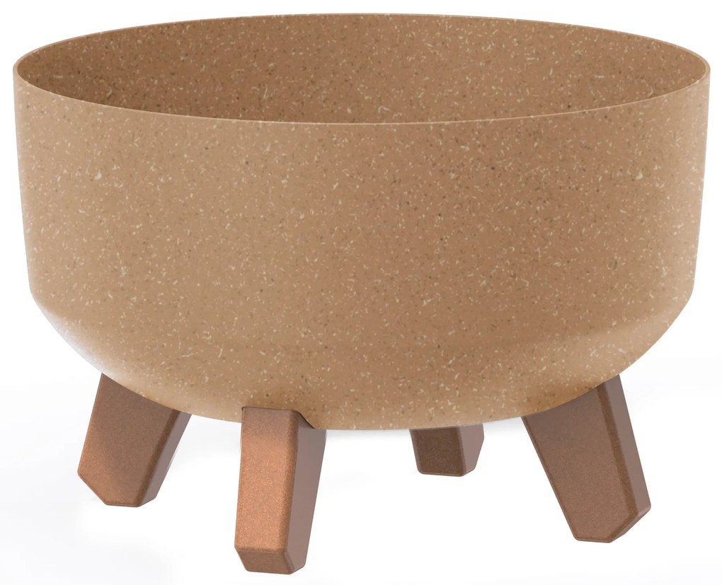 Donica ogrodowa okrągła Gracia Low Eco 24 cm naturo PROSPERPLAST