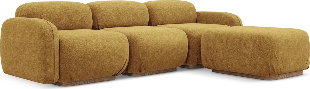 Modułowa sofa narożna Ailani, tkanina szenilowa